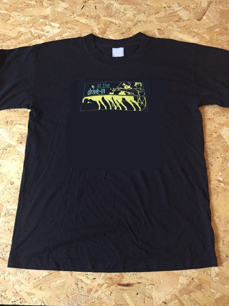90S AT THE DRIVE IN BAND T-SHIRT remake shirt, black shirt, rock band TE5313 gallery
