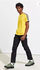 Kappa 222 Reflective Michael Tee Men’s Size L Short Sleeve T-shirt Yellow Logo