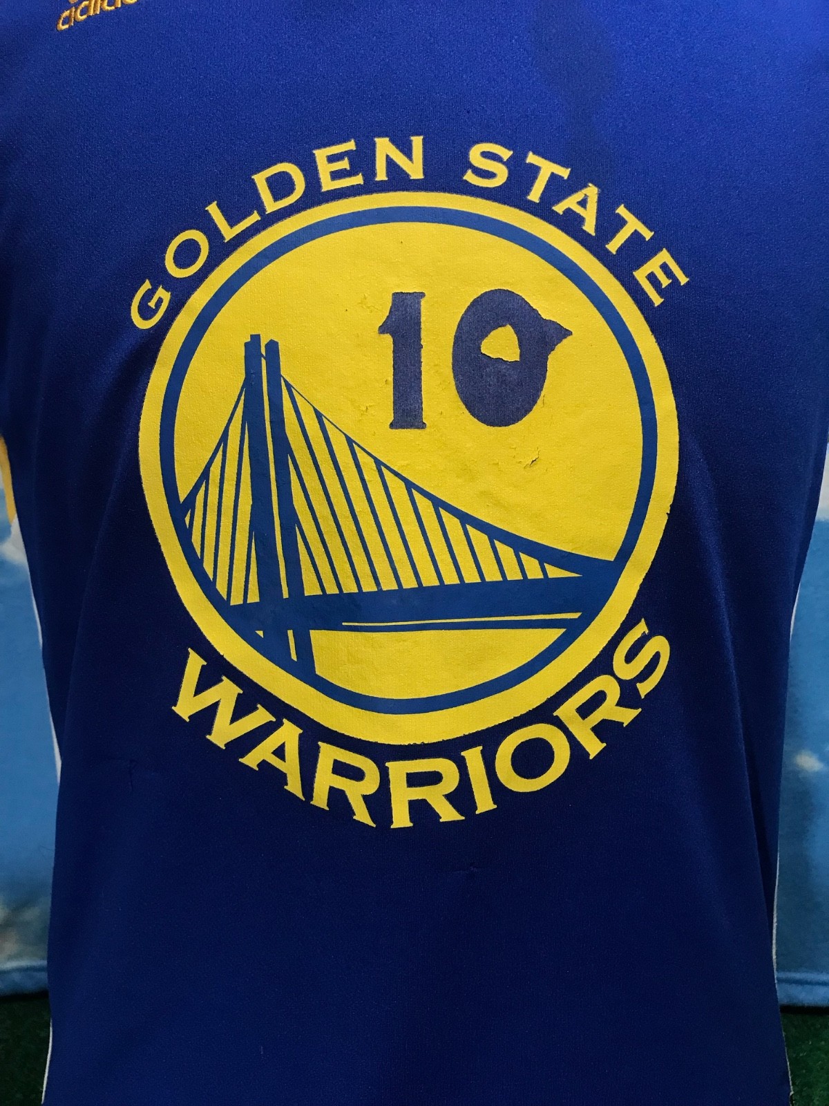 Golden State Warriors Jersey Large 10 Dion Adidas Blue NBA see description C3 gallery