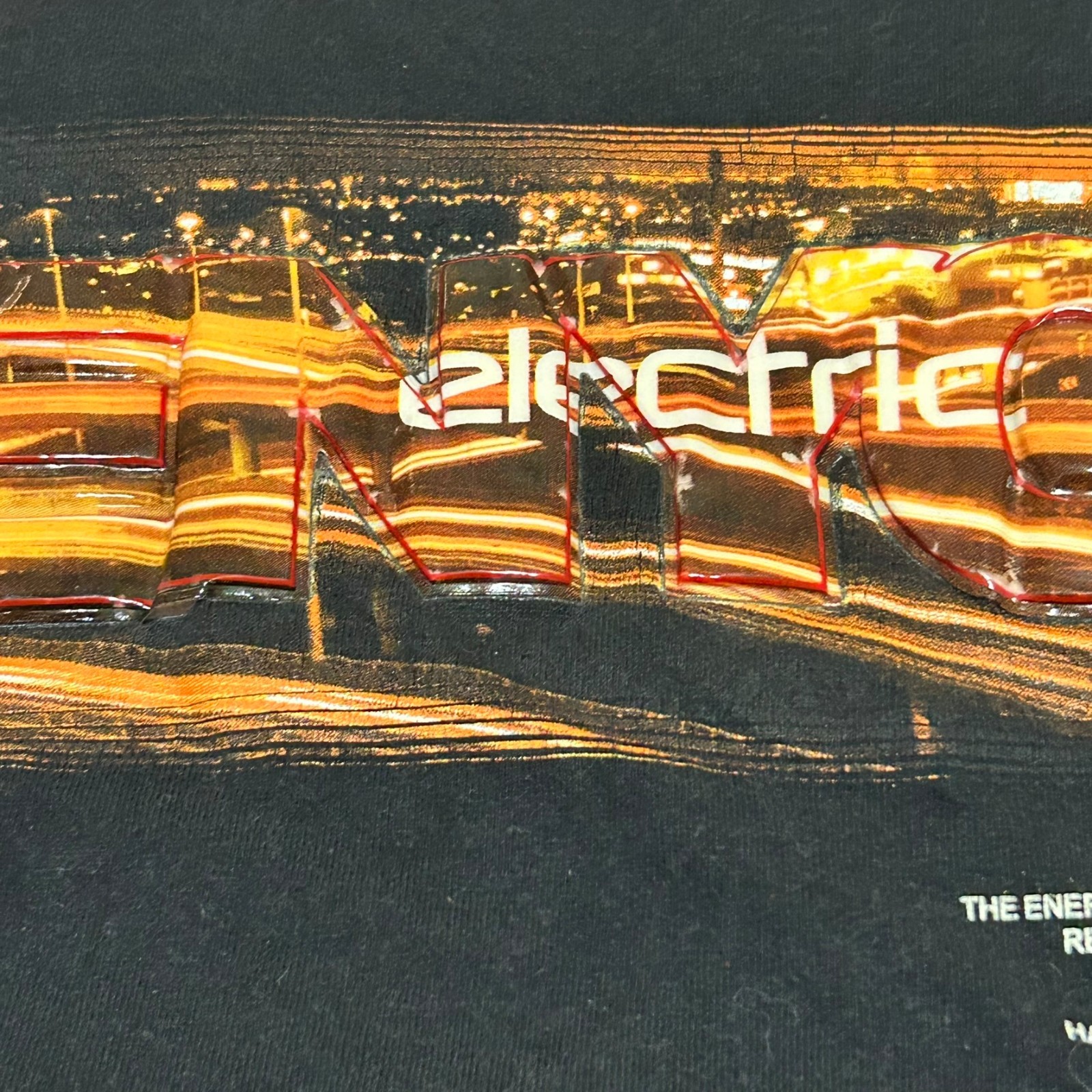 Vintage Enyce Electric Collection T-Shirt mens 2XL Black Crew Y2K Streetwear gallery