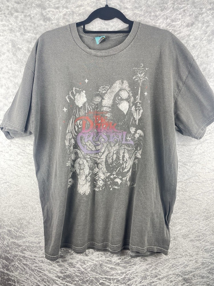 Truffle Shuffle Size L Grey Vintage Style Wash Fade The Dark Crystal T Shirt