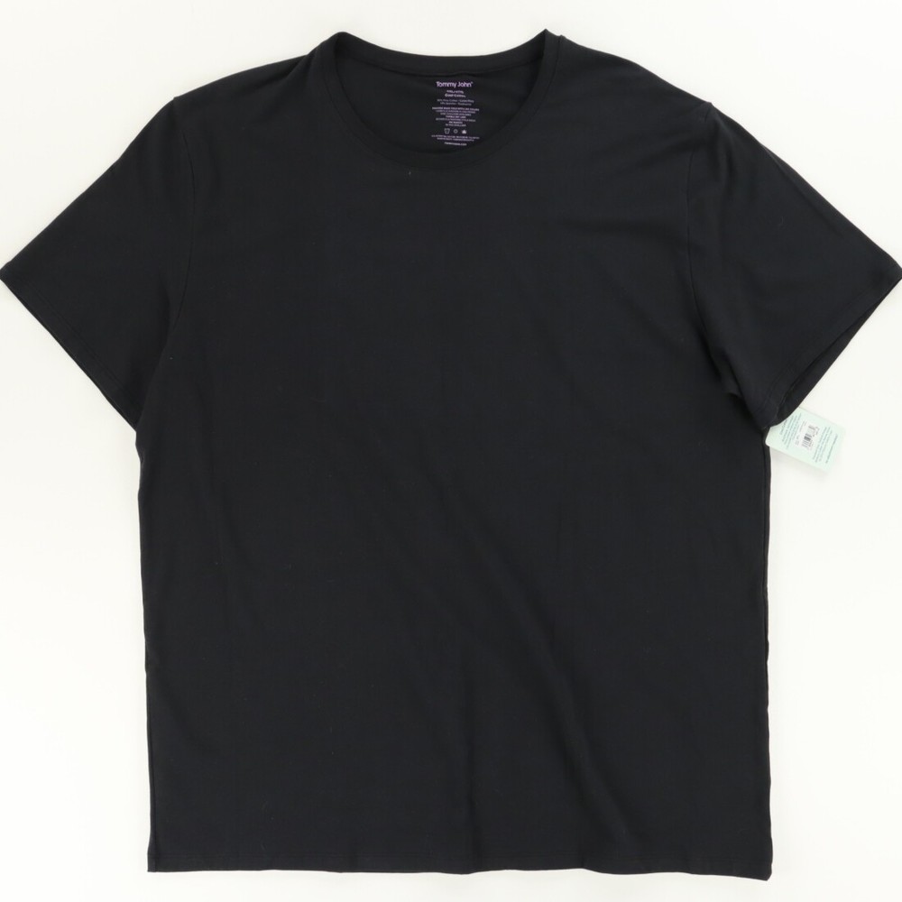 Tommy John Cool Cotton High Stretch T-Shirt Black Men’s 4XL