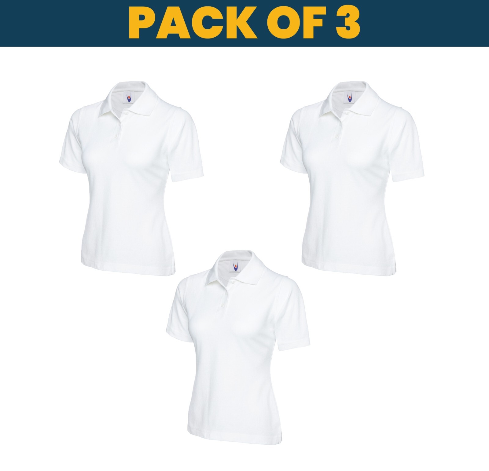 Pack of 3 & 5 Uneek Ladies Classic Polo shirt MULTI PACK workwear top UC106 gallery