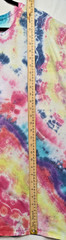 Handmade Tie Dye Geode Pattern Red Pink Purple Yellow 3XL Shirt 25″ W X 31″ L