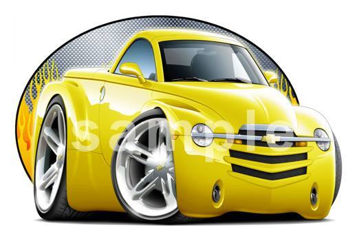 Pickup Truck SSR Replica Cartoon T-Shirt #9231 automotive art