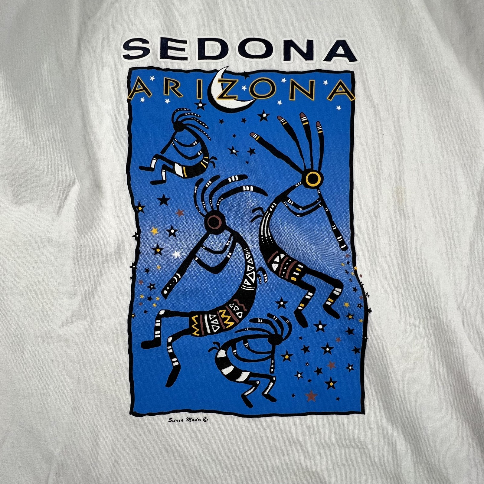 Sedona Arizona Shirt Mens XL White Graphic Kokopelli Souvenir Tee Anvil Cotton gallery