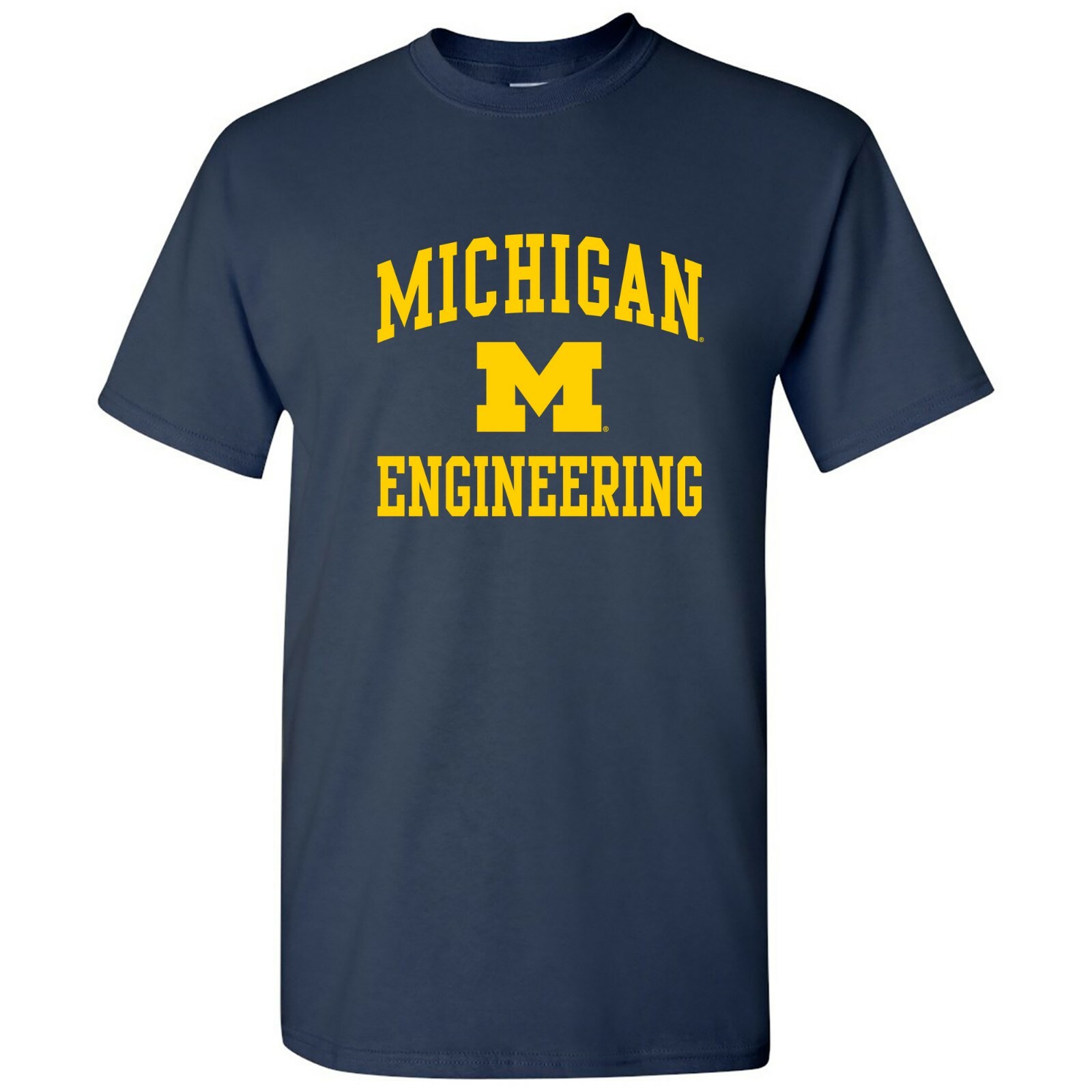 Michigan Wolverines Arch Logo Engineering T-Shirt – Navy