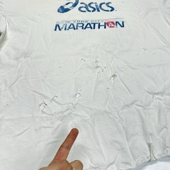 Vtg 1994 Asics NYC Marathon 25th Anniversary Volunteer Distressed Mens Shirt 2XL