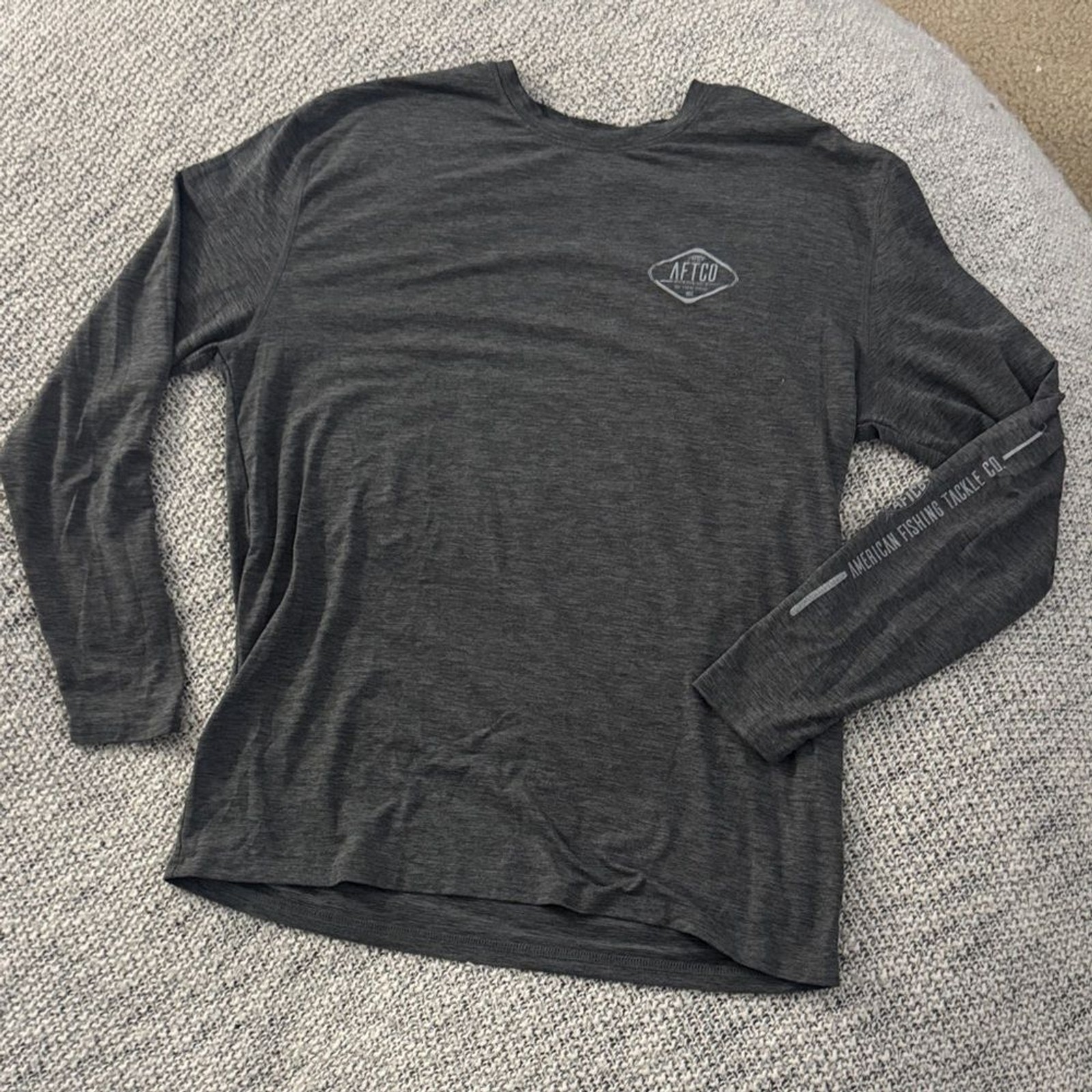 AFTCO Long Sleeve Performance Shirt – Gray – Size Small