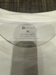 White Ethika XL Fitted T-Shirt