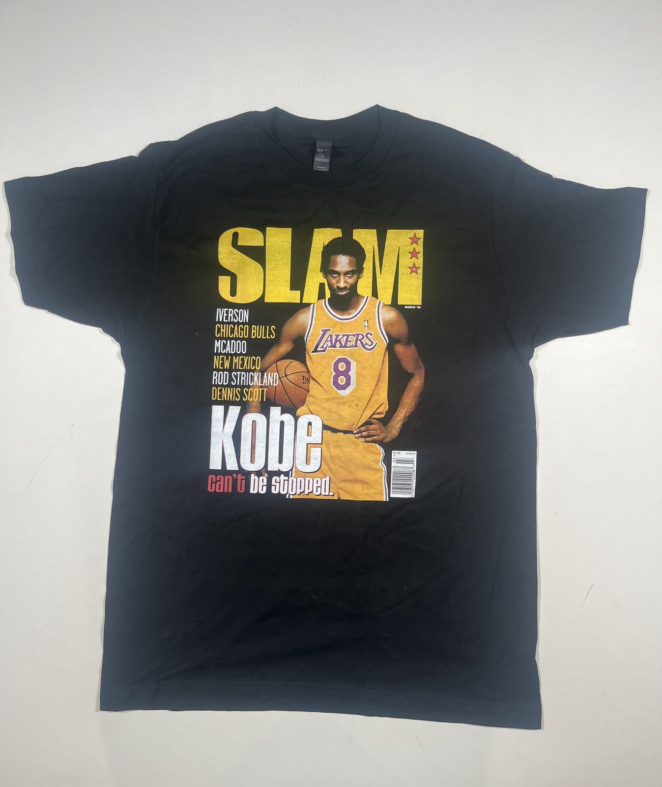 Los Angeles Lakers Shirt Mens Large Black NBA Basketball Kobe Bryant 8 M&O Fine