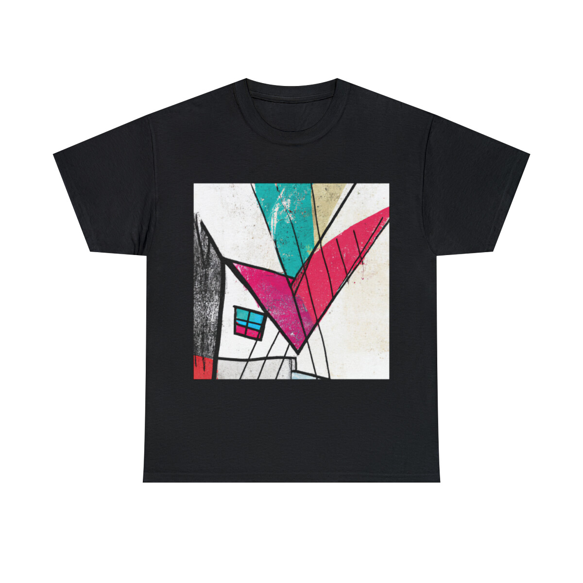 Contemporary Abstract Art T Shirt Unisex Adult Vibrant Bold Modern Expressionism gallery