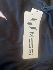 Messi Logo Tee Shirt Black Stretch Limo Size 2XL