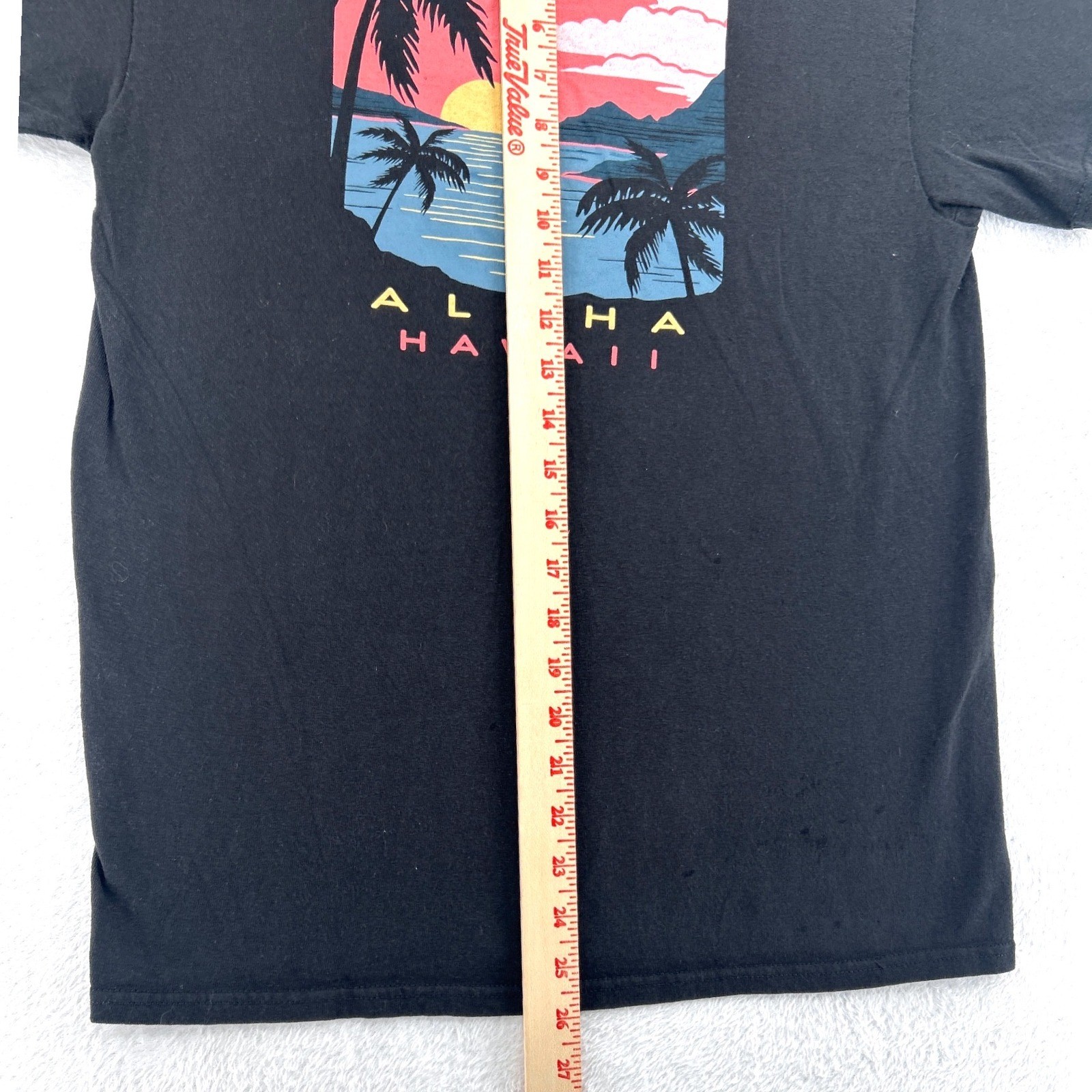 Aloha Hawaii Tropical Graphic Mens T-Shirt Medium Black Short Sleeve Tee Beach gallery