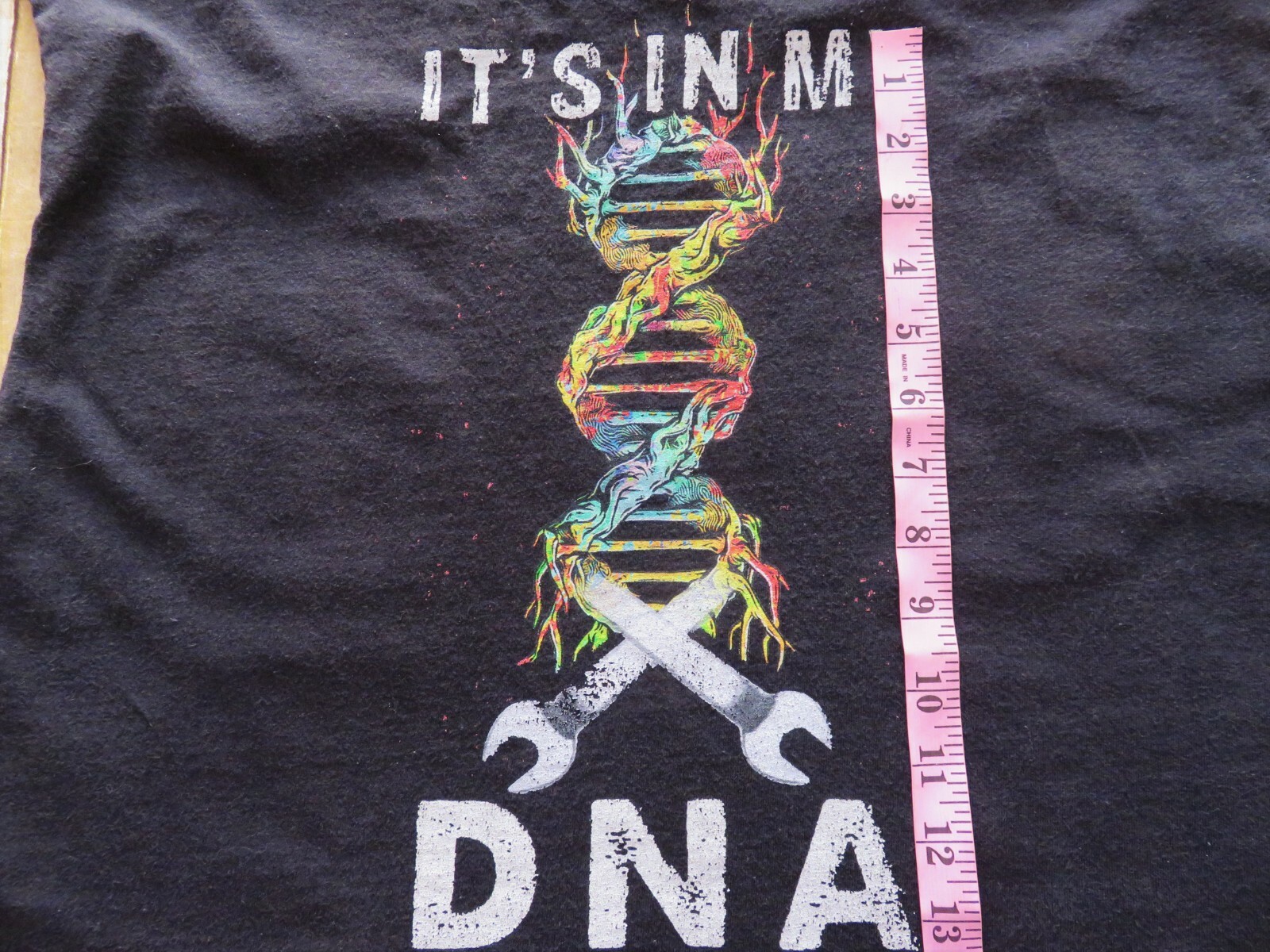 It's In My DNA Black Muscle Tank T Shirt Grunge Construction Handyman Wrench XL gallery