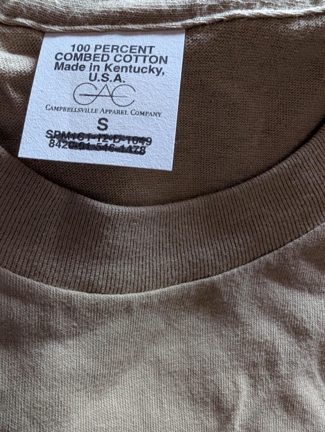 Men's USGI Army Tan T-Shirt 100% Combed Cotton Unissued (You Will Receive Two(2) gallery
