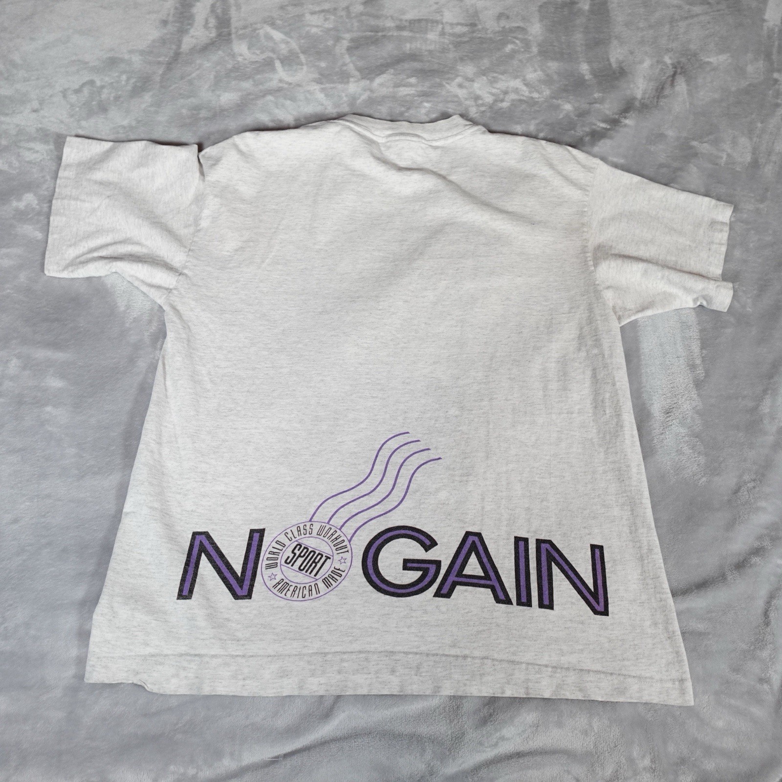 Vintage World Class Workout No Pain No Gain T Shirt Mens OSFA (Fits Slim XL) 90s gallery