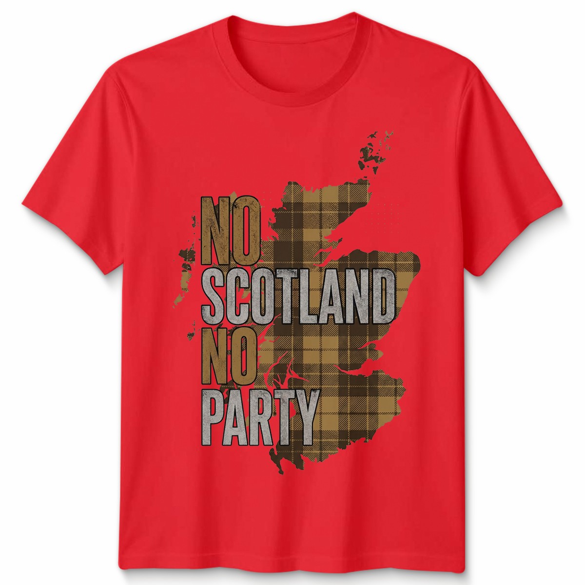 No Scotland No Party Unisex Football T Shirt Scottish Flag Navy Gold Tee gallery