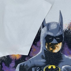 Vintage Batman Batmobile Shirt Medium White 1989 DC Comics Movie Tee 80s 90s