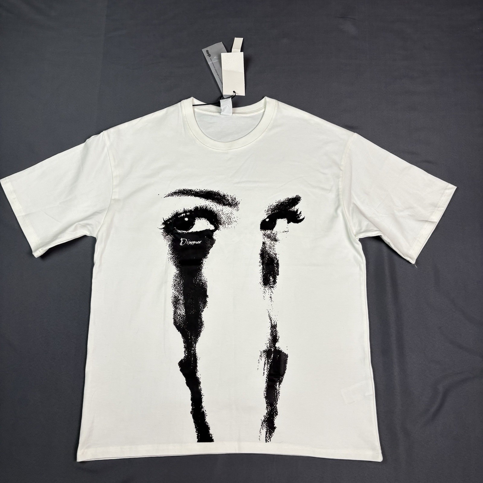Disappear Halsey Sad Eyes Pop Streetwear Modern Graphic Men XL White T-shirt gallery