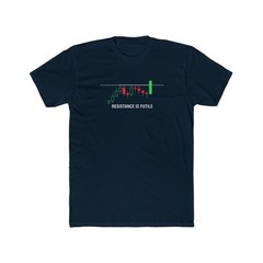 Resistance Is Futile Candlestick Chart Tee | Stock Market Trading Shirt
