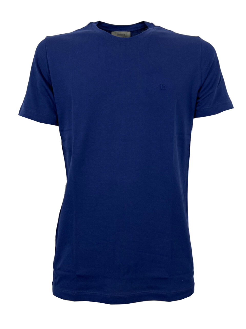Men’s Light Blue Honeycomb Half Sleeve T-shirt FERRANTE 41U31101 MADE IN ITALY