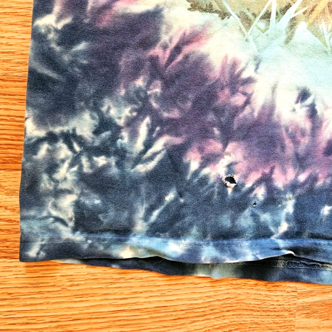 Vintage 90s Liquid Blue Fairy Fantasy Mushroom T Shirt Tie Dye Size Large gallery
