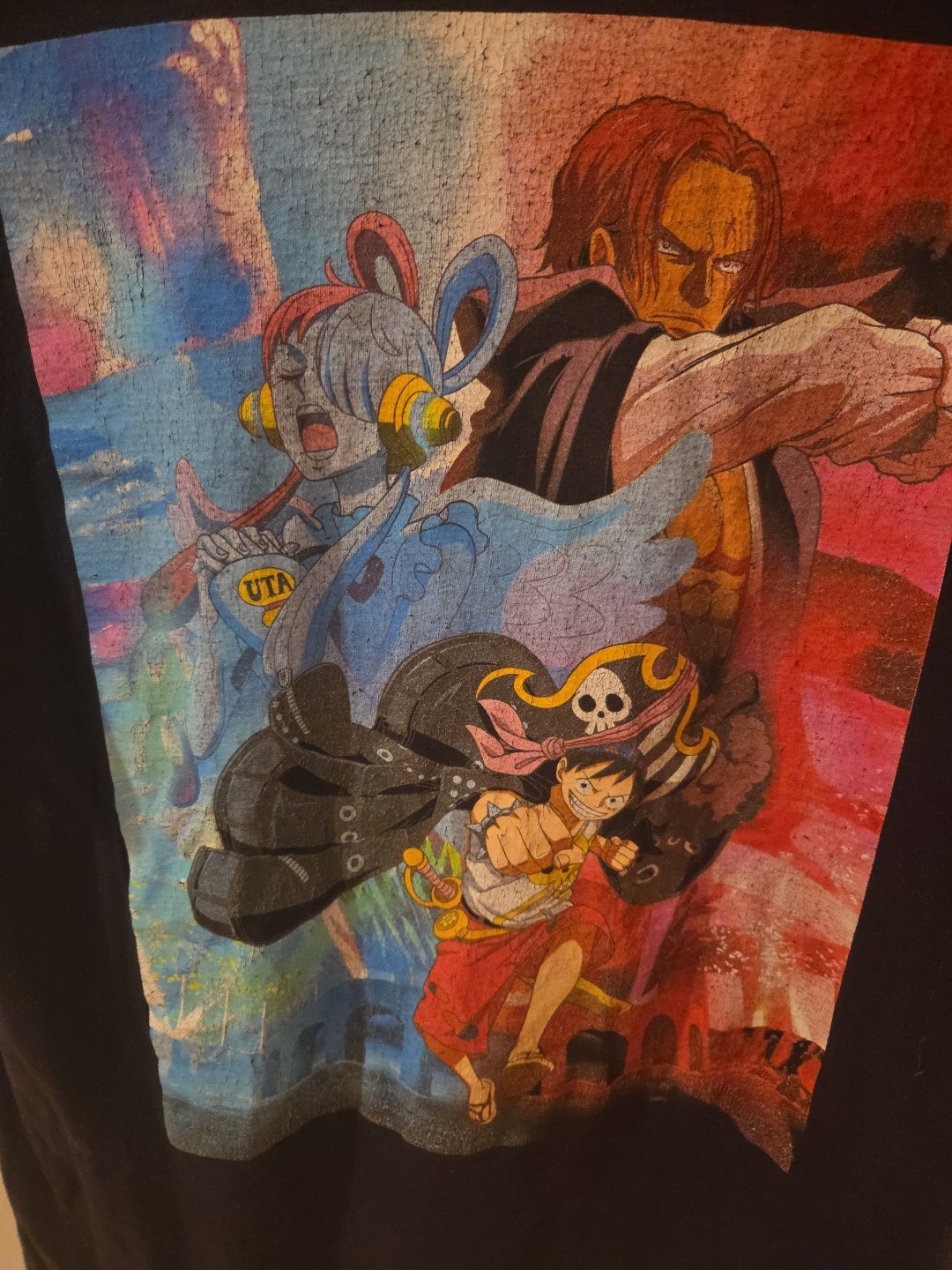 One Piece Film: Red The Movie T Shirt Sz Medium Black Double Sided Ulta Shanks gallery