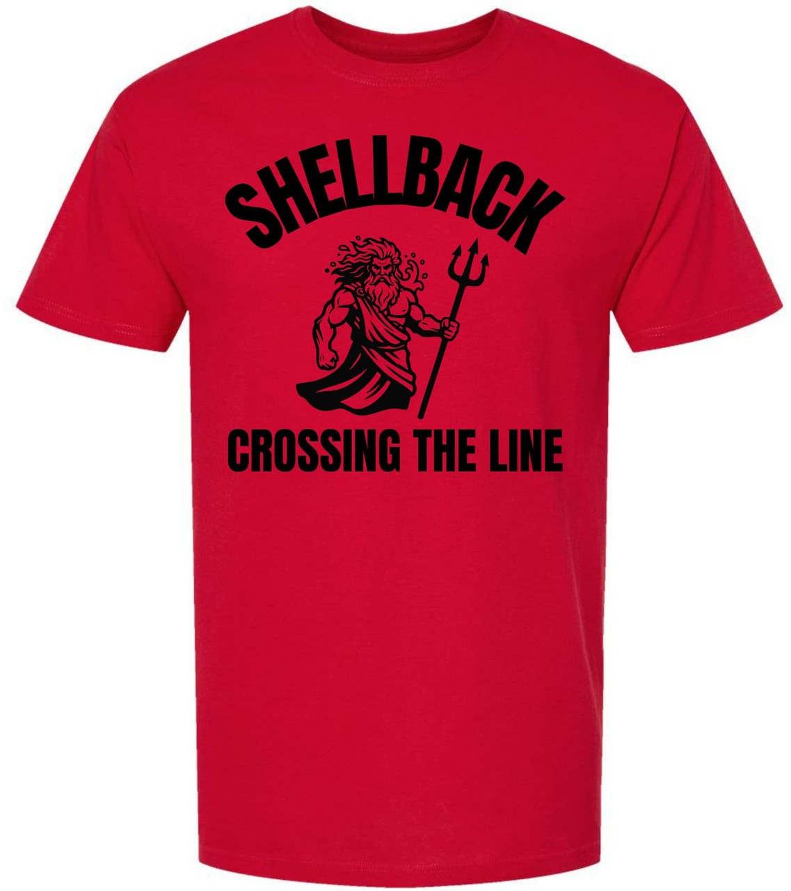 Shellback Crossing The Line Printed T-Shirt Nautical Maritime King Neptune Tee gallery