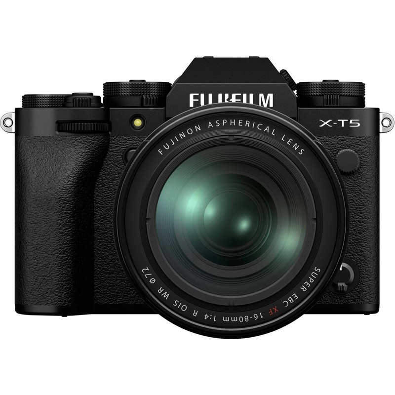 Fujifilm X-T5 Mirrorless Camera with XF 16-80mm f/4.0 R OIS WR Lens, Black