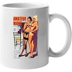 Amateur Night Strippers Burlesque Tee White Retro Vintage T-shirt Adults Only