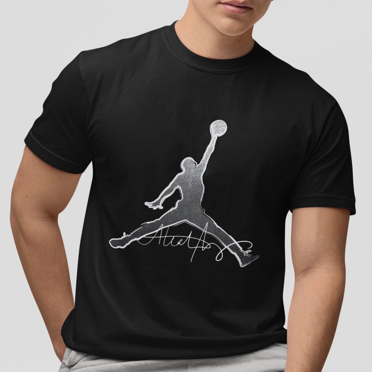 Retro Basketball Jumpman Graphic T-Shirt Cool Hip Hop Streetwear Sports Tee gallery