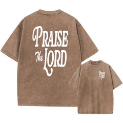 100% Cotton Oversized T-Shirt, Praise The Lord Vintage Streetwear Unisex Tee