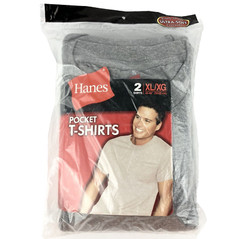 2004 Hanes Big Men’s Pocket-T Short Sleeve Ring Spun Ultra Soft Cotton 2X Vtg