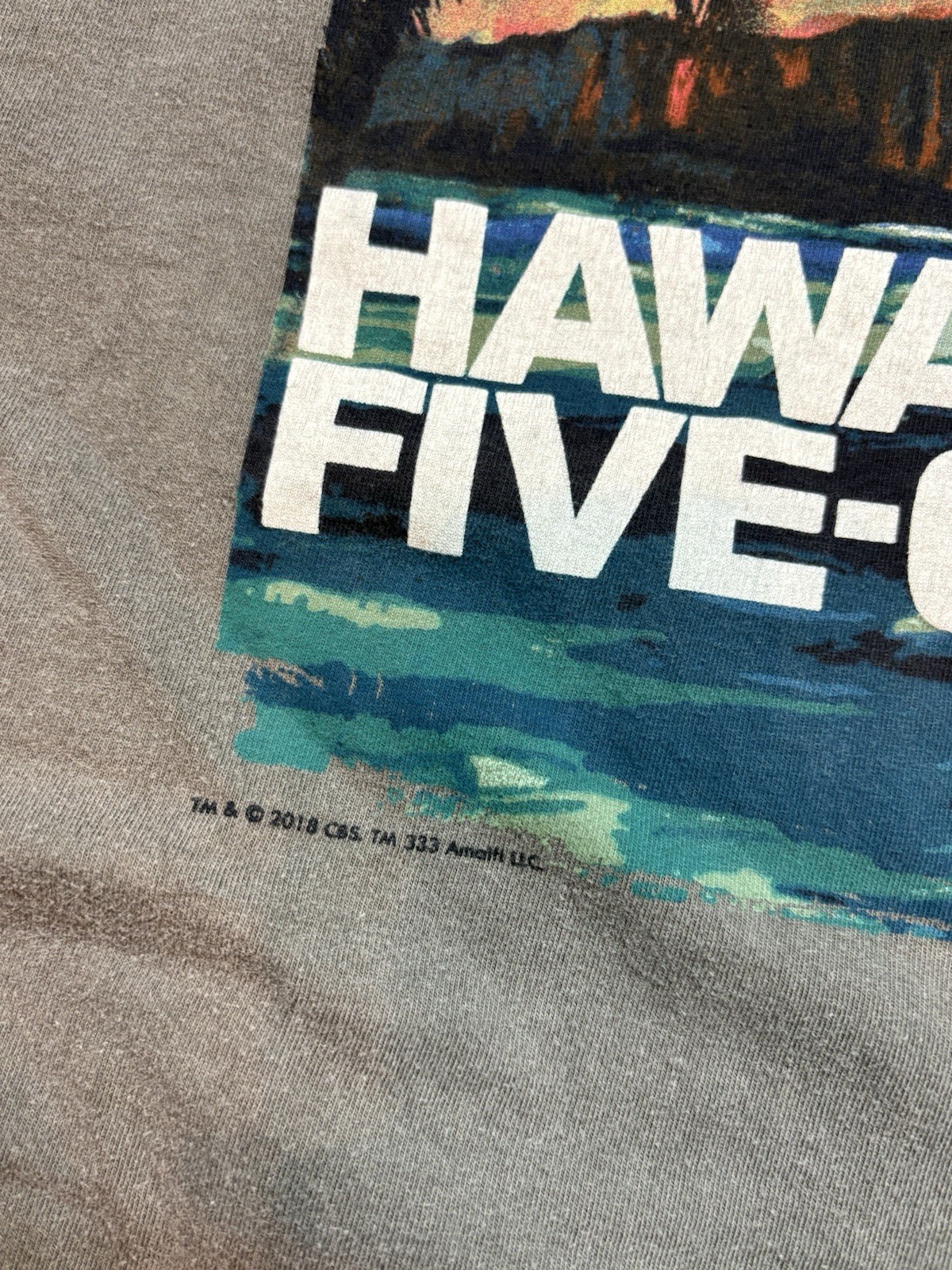 Hawaii Five-O Shirt TV Promo Crazy Shirts Men’s Large Dyed Gray Wash gallery