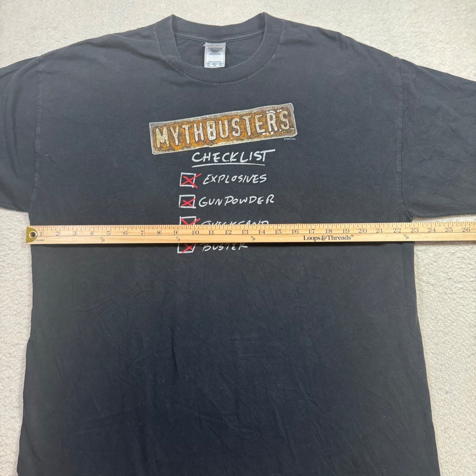 Alstyle MythBusters T-Shirt Mens XL Black Good 2008 Discovery Channel Checklist gallery