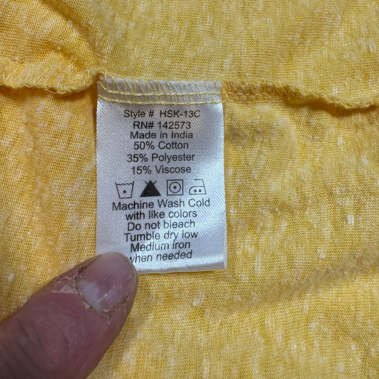 Hudson & Barrow Slim Men's Size 2XL Solid Yellow Cotton Blend Crew-Neck T-Shirt gallery