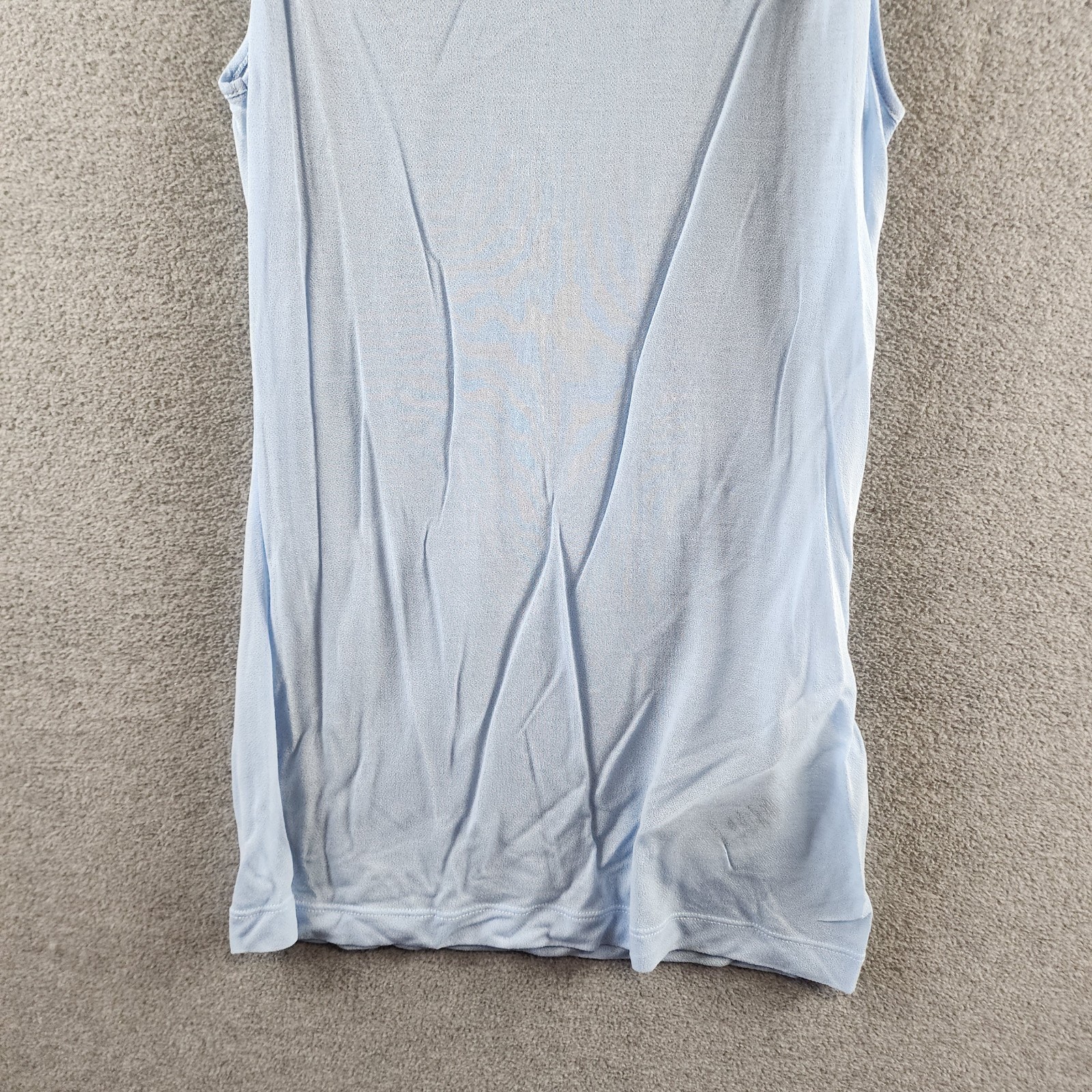 AMI Alexandre Mattiussi Semi Sheer Tank Top Men's M Cashmere Blue Crew Neck gallery