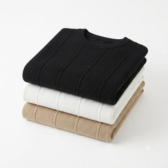 Mens Elegant Viscose Knit Pullover In 3 Colors From S To XL Casual Man