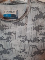 Magellan Fish Gear Shirt Size Small Gray Camouflage Classic Fit Fishing–EUC!