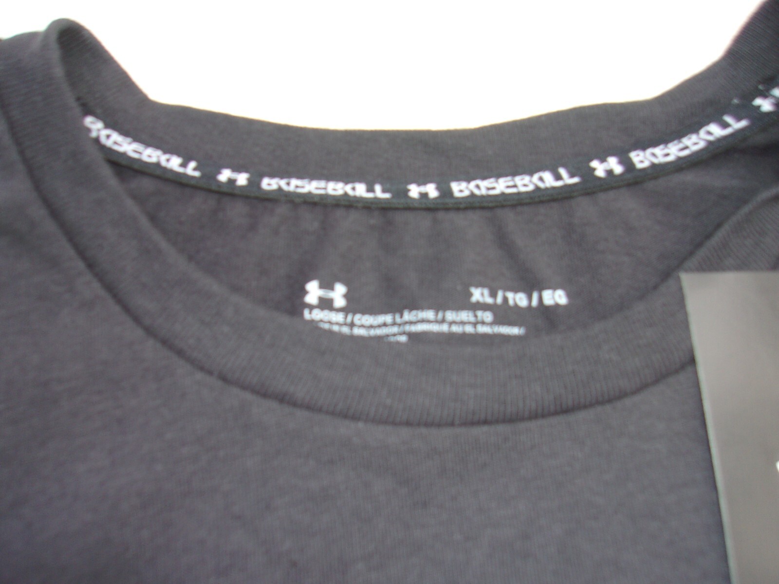 NWT Under Armour loose fit T, men's M - XXL, black, baseball, cotton blend gallery