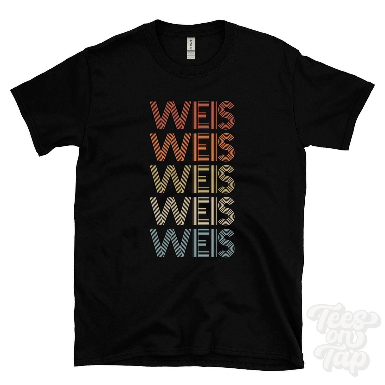 WEIS REPEATED RETRO STYLE T-SHIRT mens & womens novelty cool name gift gallery
