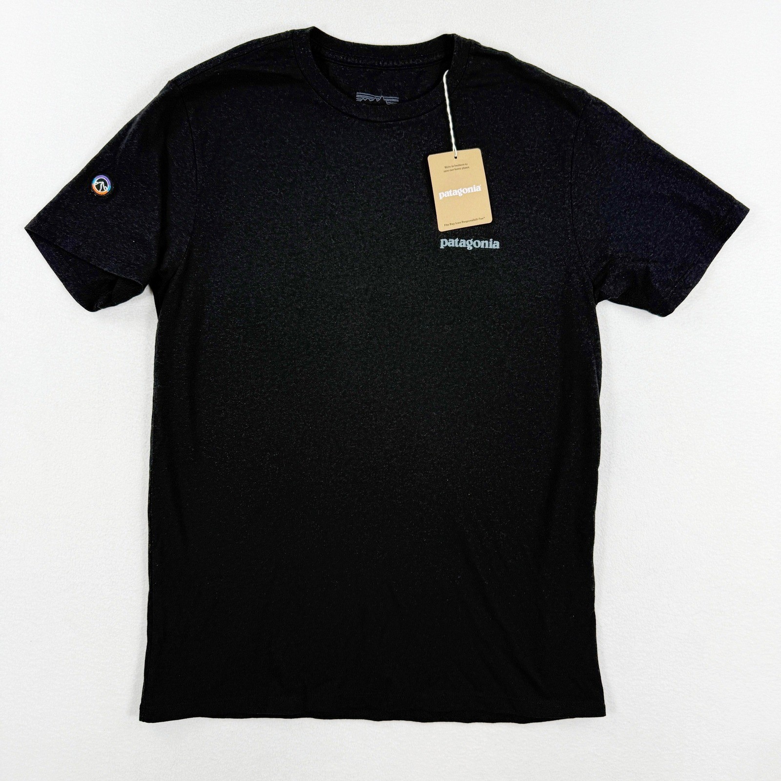 Patagonia Responsibili-Tee Tshirt Size M Mens Black Fitz Roy Icon 37665 NEW gallery