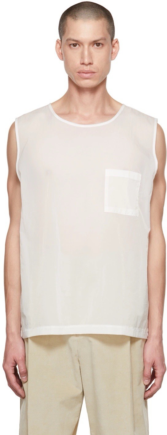 Amomento semi-sheer nylon taffeta tank top SSENSE gallery
