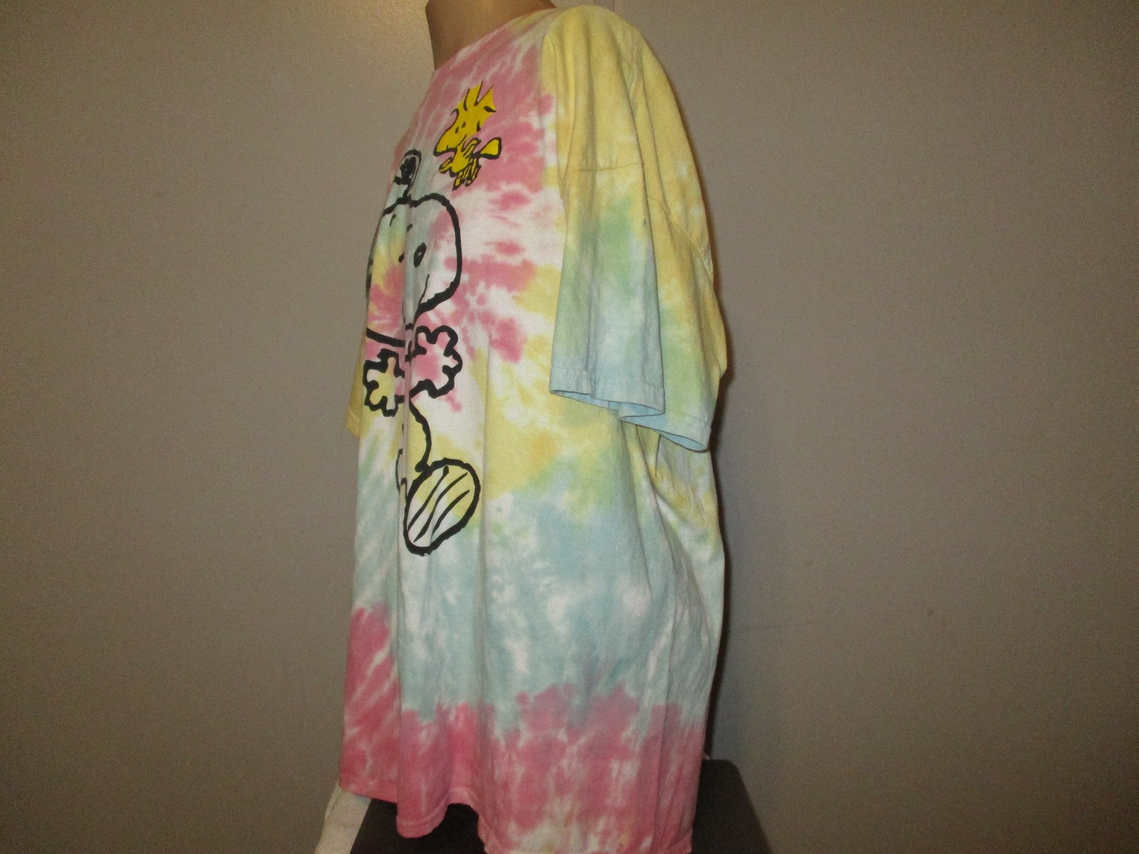 LOVE TRIBE SNOOPY WOODSTOCK GRAPHIC TIE DYE 100% COTTON T SHIRT XL FREE SHIPPING gallery
