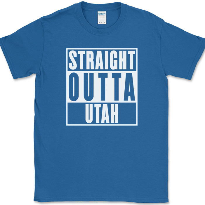 Straight Outta Utah T-Shirt Funny Humor State Pride Home US Novelty Tee gallery
