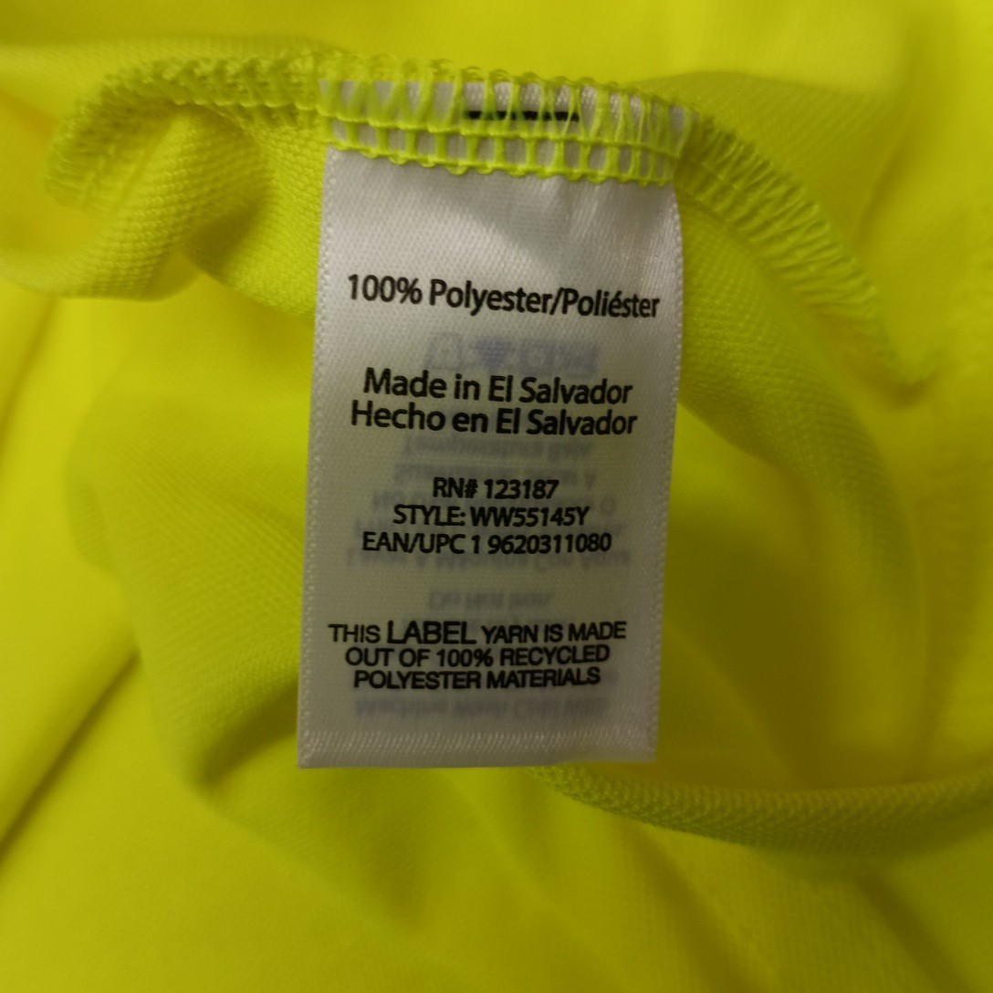 Wrangler Workwear Performance Pocket Tee Men's Size 3XL 54-56 Yellow Relaxed Fit gallery