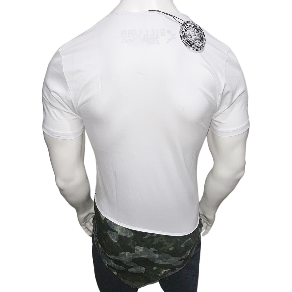 NWT STYLE HIP HOP EXTENDED CAMO ZIPPER CASUAL MEN'S T-SHIRT TEE SIZE M L gallery
