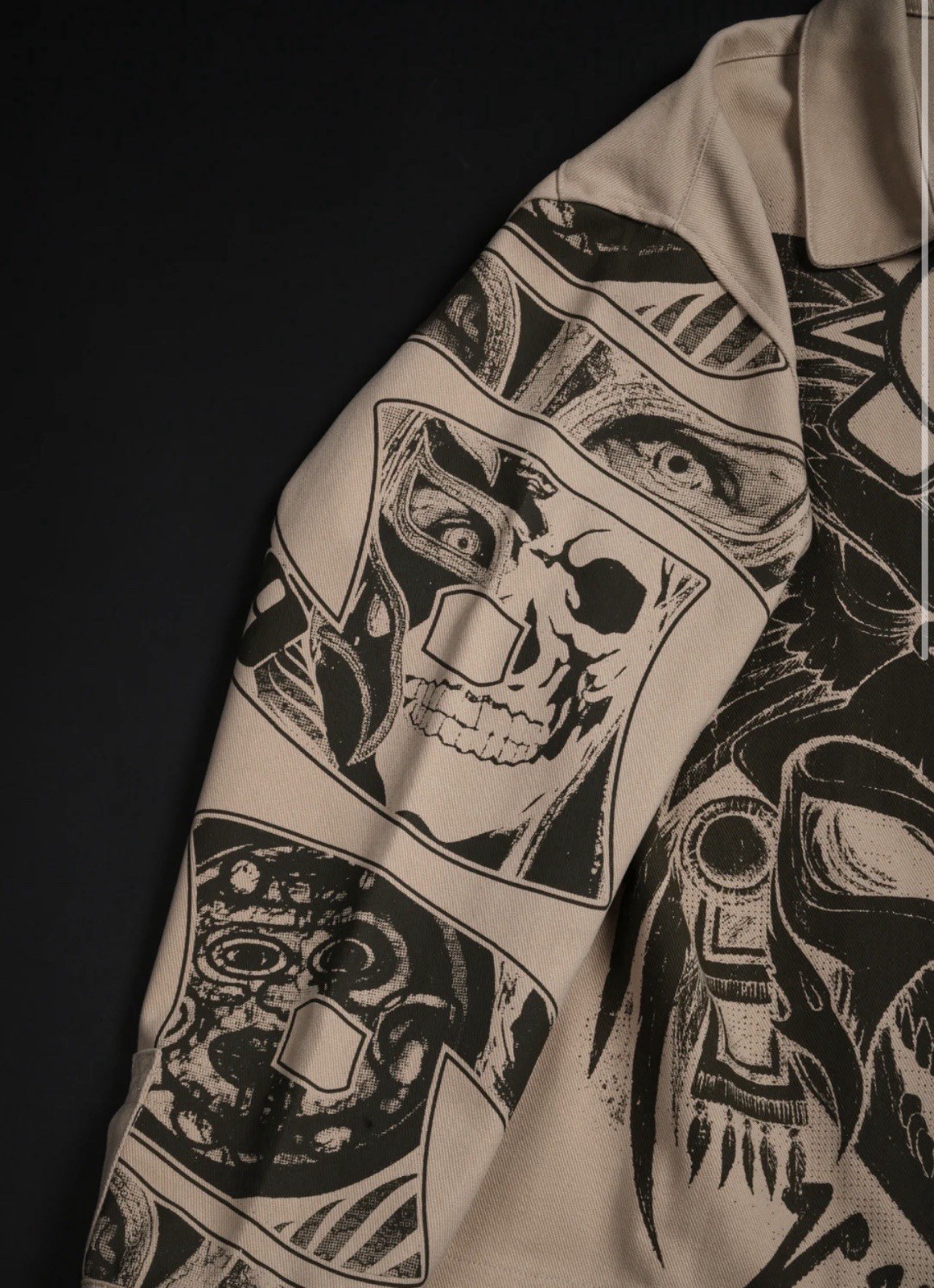 New Civil Regime x WWE - MYSTERIO AZTECA VINCE Long Sleeve Shirt - Size Large gallery