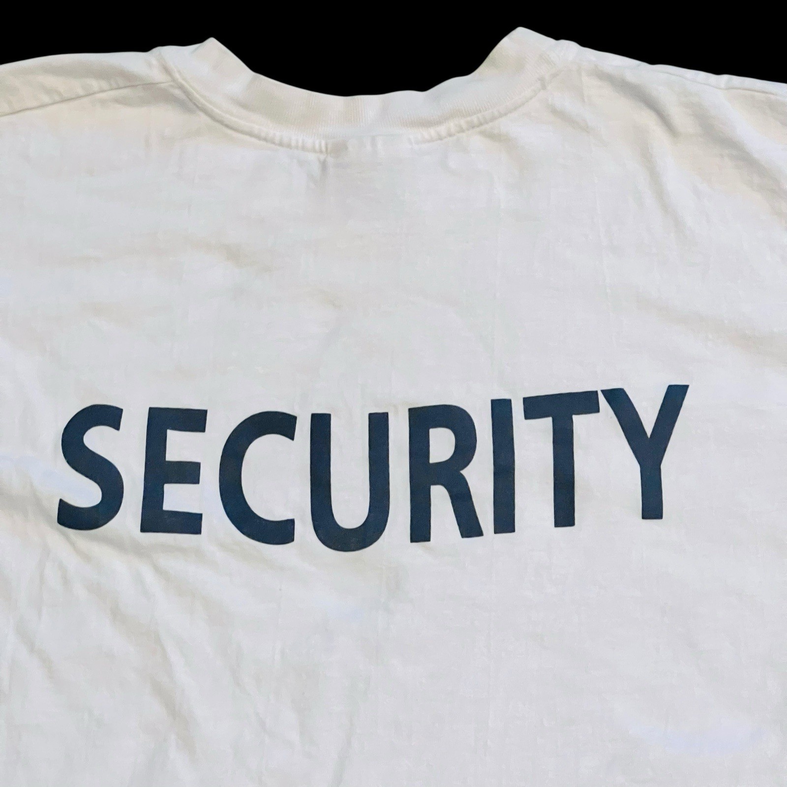 Security T-Shirt Event Staff Uniform Employee Party Men White Short Sleeve XL gallery